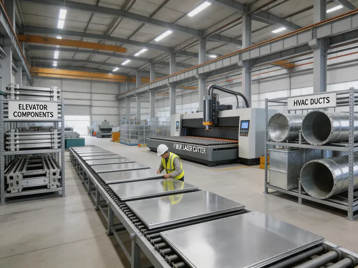 Construction facade and building components manufactured by Bystronic